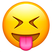 Emoji 😝 Faccina Con Un Gran Sorriso Che Mostra La Lingua su Apple iOS 16.4.