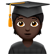 🧑🏿‍🎓 Emoji Student(in): dunkle Hautfarbe Apple iOS 16.4.