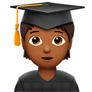 🧑🏾‍🎓 Emoji Student(in): mitteldunkle Hautfarbe Apple iOS 16.4.