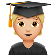 🧑🏼‍🎓 Emoji Estudiante: Tono De Piel Claro Medio en Apple iOS 16.4.