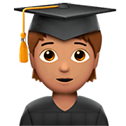Emoji 🧑🏽‍🎓 Studente: Carnagione Olivastra su Apple iOS 16.4.