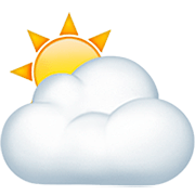 Emoji ⛅ Sole Coperto su Apple iOS 16.4.