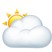 🌥️ Emoji Sonne hinter großer Wolke Apple iOS 16.4.