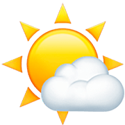 🌤️ Emoji Sonne hinter kleiner Wolke Apple iOS 16.4.