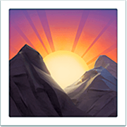 Emoji 🌄 Alba Sulle Montagne su Apple iOS 16.4.