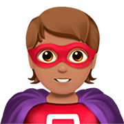 Emoji 🦸🏽 Supereroe: Carnagione Olivastra su Apple iOS 16.4.
