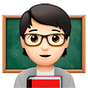 Emoji 🧑🏻‍🏫 Insegnante: Carnagione Chiara su Apple iOS 16.4.