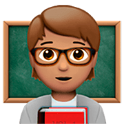 🧑🏽‍🏫 Emoji Professora Na Escola: Pele Morena na Apple iOS 16.4.