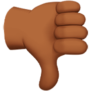 👎🏾 Emoji Polegar Para Baixo: Pele Morena Escura na Apple iOS 16.4.
