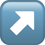 Emoji ↗️ Freccia Rivolta Verso Destra Che Punta In Alto su Apple iOS 16.4.