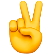 ✌️ Emoji Victory-Geste Apple iOS 16.4.