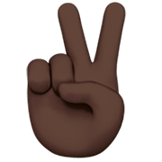 ✌🏿 Emoji Mão Em V De Vitória: Pele Escura na Apple iOS 16.4.