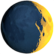 Émoji 🌒 Lune Croissante sur Apple iOS 16.4.