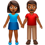 Emoji 👫🏾 Uomo E Donna Che Si Tengono Per Mano: Carnagione Abbastanza Scura su Apple iOS 16.4.