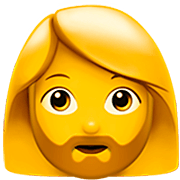 🧔‍♀️ Emoji Frau: Bart Apple iOS 16.4.