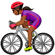 Émoji 🚴🏾‍♀️ Cycliste Femme : Peau Mate sur Apple iOS 16.4.
