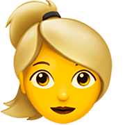 👱‍♀️ Emoji Mujer Rubia en Apple iOS 16.4.