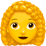👩‍🦱 Emoji Frau: lockiges Haar Apple iOS 16.4.