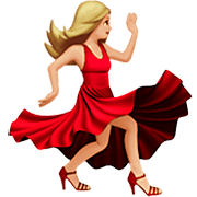 💃🏼 Emoji Mulher Dançando: Pele Morena Clara na Apple iOS 16.4.