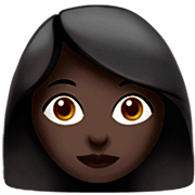 👩🏿 Emoji Frau: dunkle Hautfarbe Apple iOS 16.4.