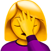 🤦‍♀️ Emoji sich an den Kopf fassende Frau Apple iOS 16.4.