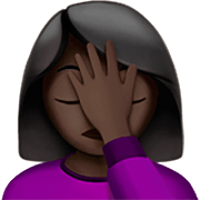 Emoji 🤦🏿‍♀️ Donna Esasperata: Carnagione Scura su Apple iOS 16.4.