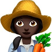 👩🏿‍🌾 Emoji Agricultora: Tono De Piel Oscuro en Apple iOS 16.4.
