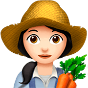 Emoji 👩🏻‍🌾 Contadina: Carnagione Chiara su Apple iOS 16.4.