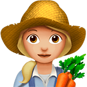 👩🏼‍🌾 Emoji Agricultora: Tono De Piel Claro Medio en Apple iOS 16.4.