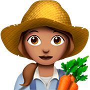Emoji 👩🏽‍🌾 Contadina: Carnagione Olivastra su Apple iOS 16.4.
