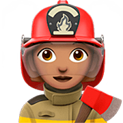 Emoji 👩🏽‍🚒 Pompiere Donna: Carnagione Olivastra su Apple iOS 16.4.