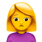 🙍‍♀️ Emoji Mujer Frunciendo El Ceño en Apple iOS 16.4.