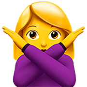 🙅‍♀️ Emoji Mujer Haciendo El Gesto De «no» en Apple iOS 16.4.