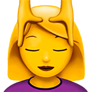 💆‍♀️ Emoji Frau, die eine Kopfmassage bekommt Apple iOS 16.4.