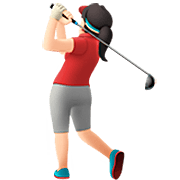 🏌🏻‍♀️ Emoji Mujer Jugando Al Golf: Tono De Piel Claro en Apple iOS 16.4.
