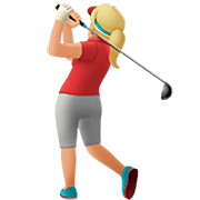 🏌🏼‍♀️ Emoji Mulher Golfista: Pele Morena Clara na Apple iOS 16.4.