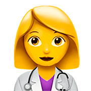 👩‍⚕️ Emoji Profesional Sanitario Mujer en Apple iOS 16.4.