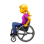 👩‍🦽 Emoji Frau in manuellem Rollstuhl Apple iOS 16.4.