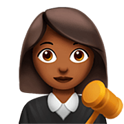 Emoji 👩🏾‍⚖️ Giudice Donna: Carnagione Abbastanza Scura su Apple iOS 16.4.