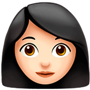 👩🏻 Emoji Frau: helle Hautfarbe Apple iOS 16.4.