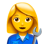 Emoji 👩‍🔧 Meccanico Donna su Apple iOS 16.4.