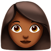 👩🏾 Emoji Mulher: Pele Morena Escura na Apple iOS 16.4.