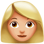 👩🏼 Emoji Mujer: Tono De Piel Claro Medio en Apple iOS 16.4.