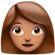 👩🏽 Emoji Frau: mittlere Hautfarbe Apple iOS 16.4.
