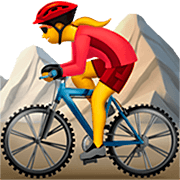 🚵‍♀️ Emoji Mulher Fazendo Mountain Bike na Apple iOS 16.4.