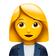 👩‍💼 Emoji Oficinista Mujer en Apple iOS 16.4.