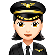 👩🏻‍✈️ Emoji Piloto De Avião Mulher: Pele Clara na Apple iOS 16.4.