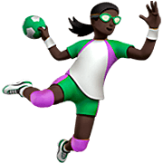 🤾🏿‍♀️ Emoji Handballspielerin: dunkle Hautfarbe Apple iOS 16.4.