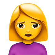 🙎‍♀️ Emoji Mulher Fazendo Bico na Apple iOS 16.4.