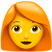 👩‍🦰 Emoji Frau: rotes Haar Apple iOS 16.4.